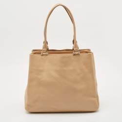 Kate Spade Beige Leather New York Lombard Street Neve Tote