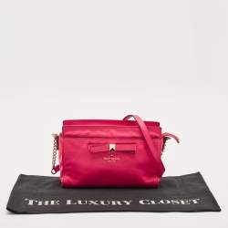 Kate Spade Pink Leather Hancock Park Angelica Crossbody Bag