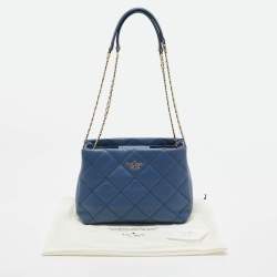 Kate Spade Blue Quilted Leather Emerson Place Phoebe Shoulder Bag