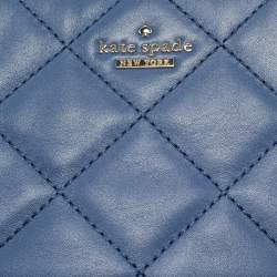 Kate Spade Blue Quilted Leather Emerson Place Phoebe Shoulder Bag