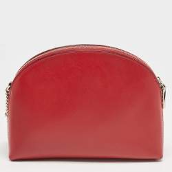 Kate Spade Red Leather Spencer Small Double Zip Crossbody Bag