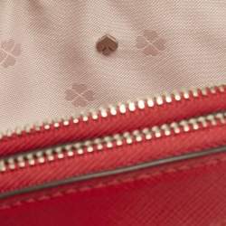 Kate Spade Red Leather Spencer Small Double Zip Crossbody Bag