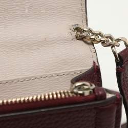 Pre Owned Kate Spade Burgundy Leather Knott Crossbody Bag