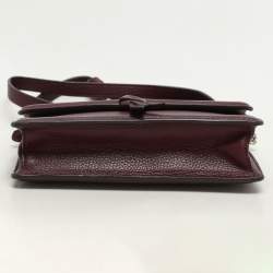 Pre Owned Kate Spade Burgundy Leather Knott Crossbody Bag