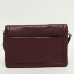 Pre Owned Kate Spade Burgundy Leather Knott Crossbody Bag