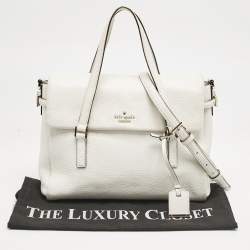 Kate Spade White Leather Holden Street Leslie Satchel