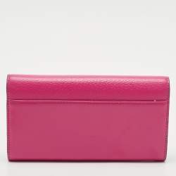 Kate Spade Fuchsia Leather Wellesley Jean Continental Wallet