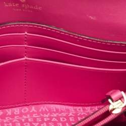 Kate Spade Fuchsia Leather Wellesley Jean Continental Wallet