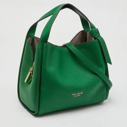 Pre Owned Kate Spade Green Leather Medium Knott Tote