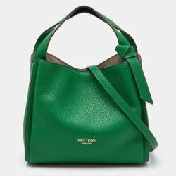 Pre Owned Kate Spade Green Leather Medium Knott Tote