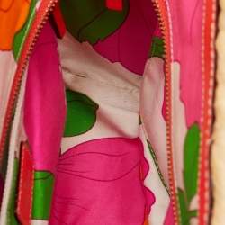 مملوكة مسبقًا Kate Spade Beige/Neon Orange Wicker and Leather Basket Tote