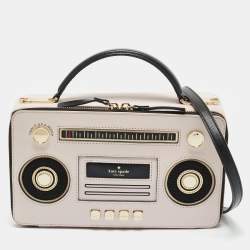 Kate Spade Pink/Black Faux Leather Jazz Things Up Boom Box Bag