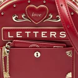 Pre Owned Kate Spade Red Leather Yours Truly Mailbox Top Handle Bag