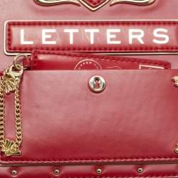 Pre Owned Kate Spade Red Leather Yours Truly Mailbox Top Handle Bag