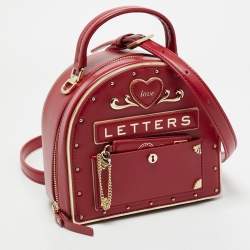 Pre Owned Kate Spade Red Leather Yours Truly Mailbox Top Handle Bag