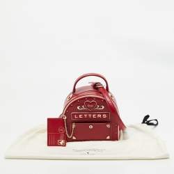 Pre Owned Kate Spade Red Leather Yours Truly Mailbox Top Handle Bag