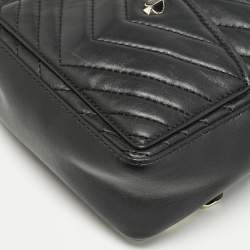Kate Spade Black Quilted Leather Mini Polly Backpack
