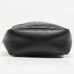 Kate Spade Black Quilted Leather Mini Polly Backpack