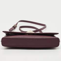 Kate Spade Burgundy Saffiano Leather Newbury Lane Sally Crossbody Bag