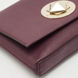 Kate Spade Burgundy Saffiano Leather Newbury Lane Sally Crossbody Bag