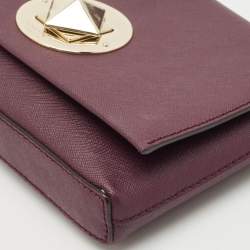 Kate Spade Burgundy Saffiano Leather Newbury Lane Sally Crossbody Bag