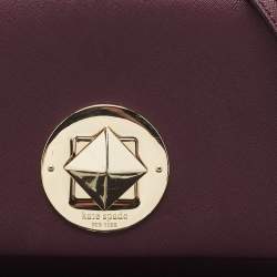 Kate Spade Burgundy Saffiano Leather Newbury Lane Sally Crossbody Bag