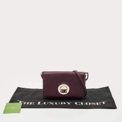 Kate Spade Burgundy Saffiano Leather Newbury Lane Sally Crossbody Bag