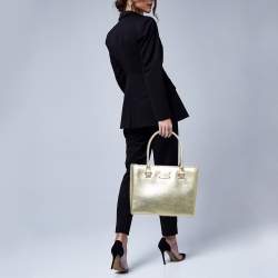 Kate Spade Gold Leather Quinn Wellesley Tote
