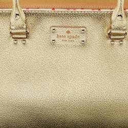 Kate Spade Gold Leather Quinn Wellesley Tote