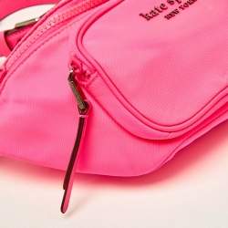 Pre Owned Kate Spade Neon Pink Nylon Dorien Fanny Pack Belt Bag