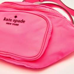 Pre Owned Kate Spade Neon Pink Nylon Dorien Fanny Pack Belt Bag