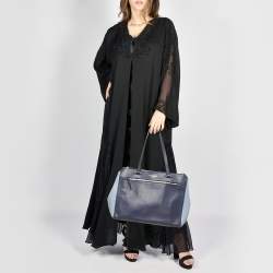 Pre Owned Kate Spade Two Tone Blue Leather Double Zip Tote