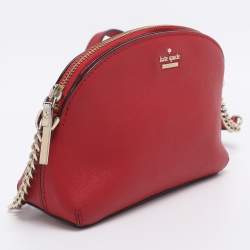 Pre Owned Kate Spade Red Leather Cameron Street Hilli Crossbody Bag