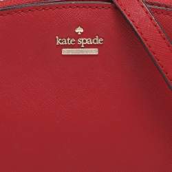 Pre Owned Kate Spade Red Leather Cameron Street Hilli Crossbody Bag
