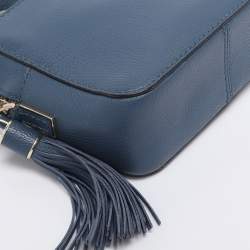 Pre Owned Kate Spade Blue Leather Kingston Drive Arla Crossbody Bag
