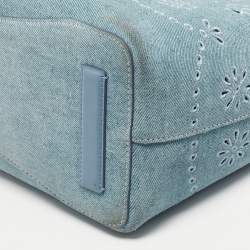 Pre Owned Kate Spade Light Blue Denim Do It All Tote