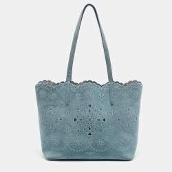 Pre Owned Kate Spade Light Blue Denim Do It All Tote