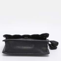Pre Owned Kate Spade Black Leather Hayes Street Hayzel Pearl Shoulder Bag