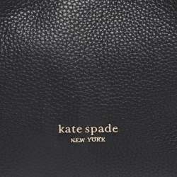 Pre Owned Kate Spade Black Leather Mini Knot Top Handle Crossbody Bag