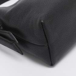 Pre Owned Kate Spade Black Leather Mini Knot Top Handle Crossbody Bag