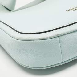 Pre Owned Kate Spade Light Blue Leather Roulette Messenger Bag