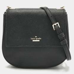 Pre Owned Kate Spade Black Leather Small Cameron Street Byrdie Crossbody Bag