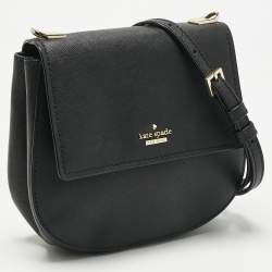 Pre Owned Kate Spade Black Leather Small Cameron Street Byrdie Crossbody Bag