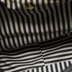 Pre Owned Kate Spade White/Black Leather Medium Cameron Street Byrdie Crossbody Bag