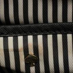 Pre Owned Kate Spade White/Black Leather Medium Cameron Street Byrdie Crossbody Bag