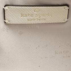 Pre Owned Kate Spade Off White Leather Sadie Crossbody Bag