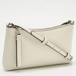 Pre Owned Kate Spade Off White Leather Sadie Crossbody Bag