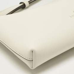 Pre Owned Kate Spade Off White Leather Sadie Crossbody Bag