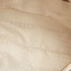 Pre Owned Kate Spade White/Beige Leather Bay Street Hanna Crossbody Bag