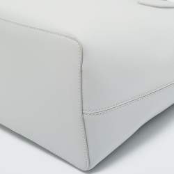 Pre Owned Kate Spade Light Grey Leather Flash Glitter Tote